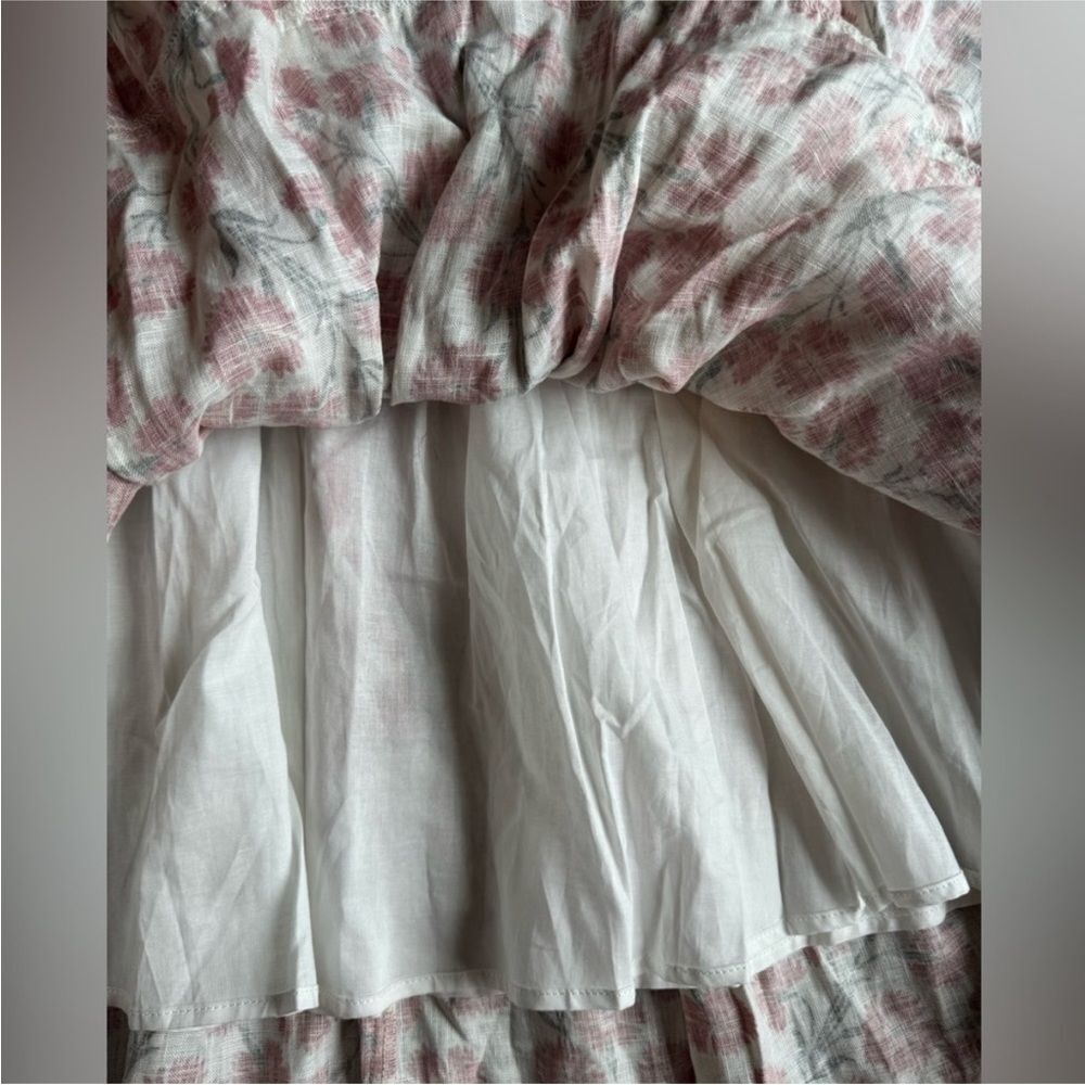 Agua by Agua Bendita Red Floral Backless Dress, L - Picture 10 of 14